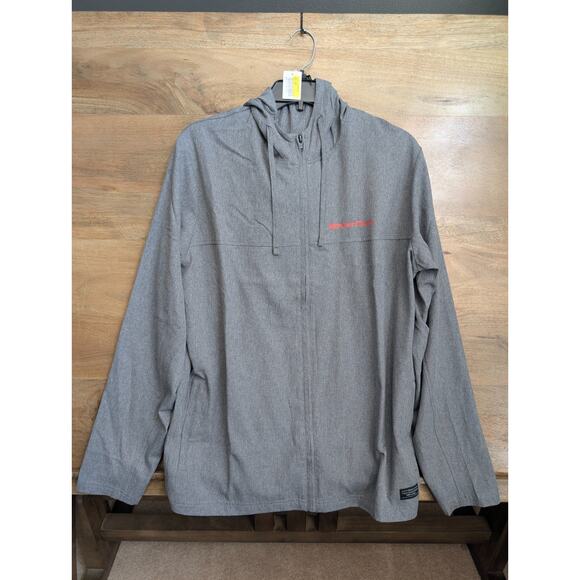 Travis Mathew MasterCraft Jacket Mens Large Dark Gray Balboa Hooded Full Zipper